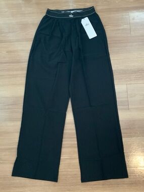Alo Yoga Suit Up Trouser Size LARGE Womens Black Pants Alo Pants Brand New